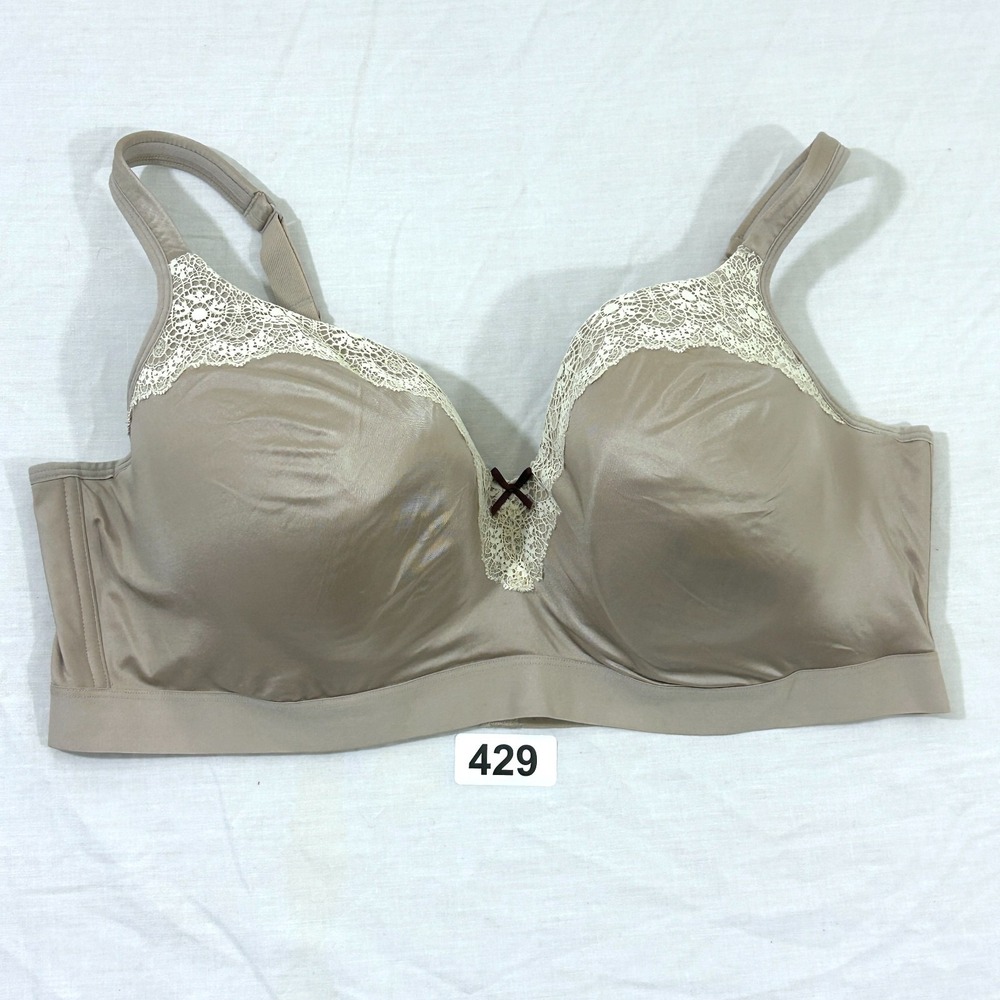 Cacique Bra Womens 46D Balconette Modern Longline Ornate Lace Beige